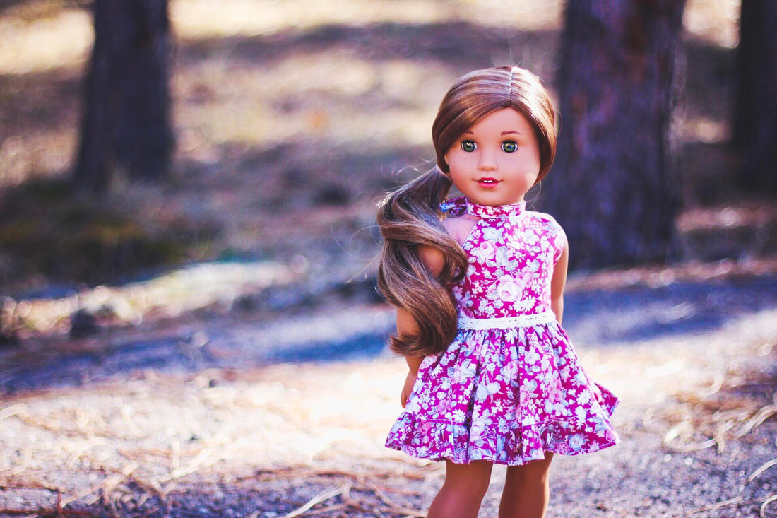 How to Sew Halter Dress for you American Girl Dolls -18 inch doll clothes patterns