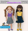 Cattleya Skirt and Top for 14-15-inch doll clothes PDF sewing pattern