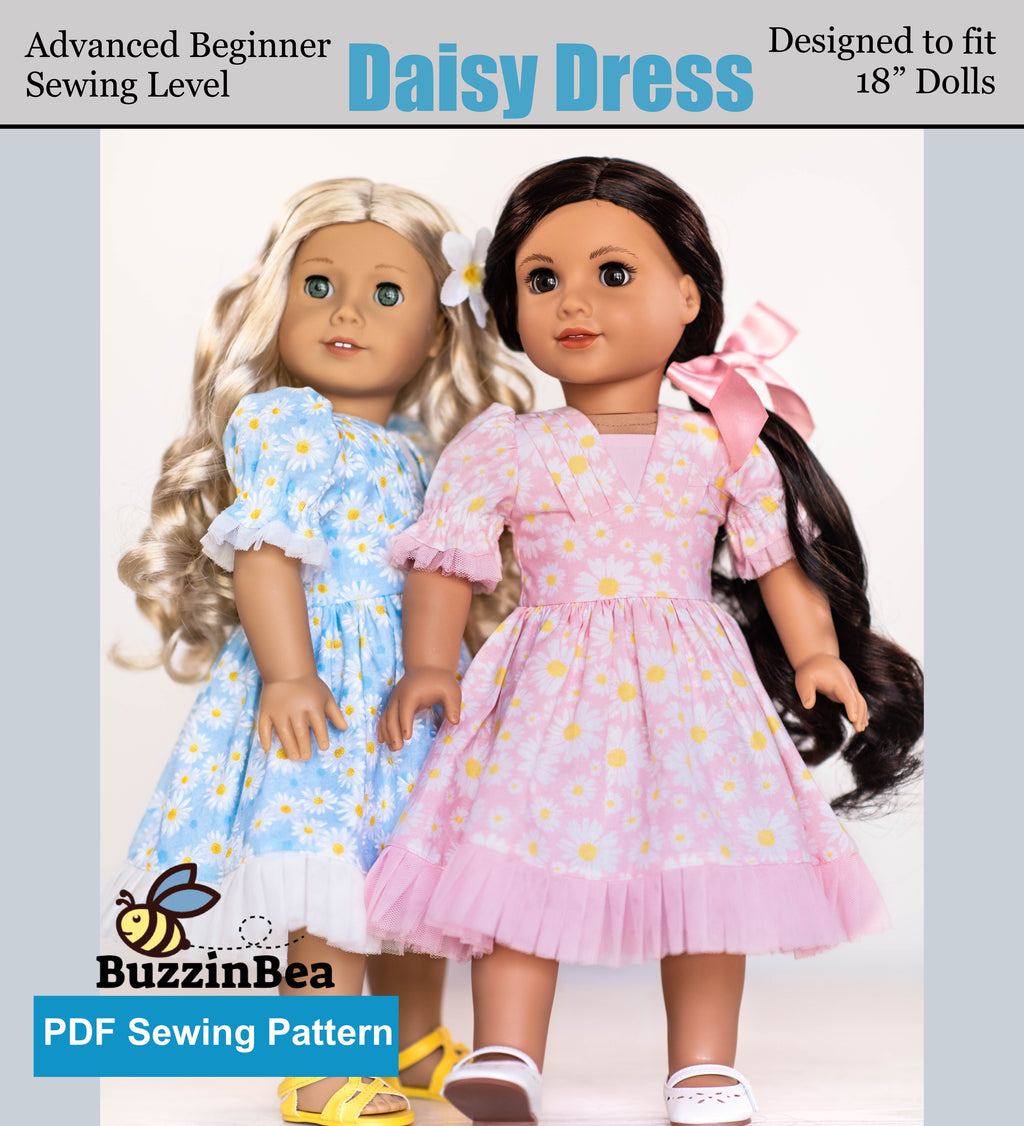 Daisy Dress for 18-inch Dolls PDF Sewing Pattern