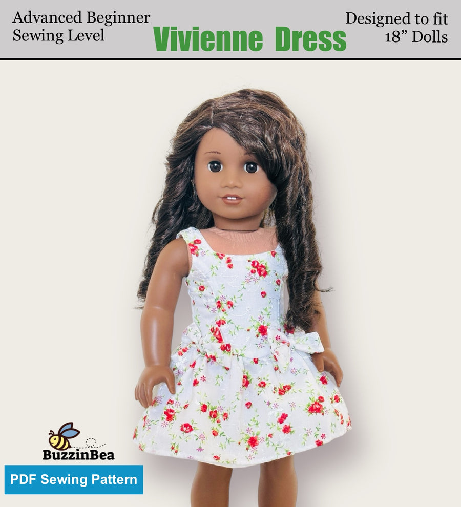 Vivienne Dress for 18-inch Dolls PDF Sewing Pattern