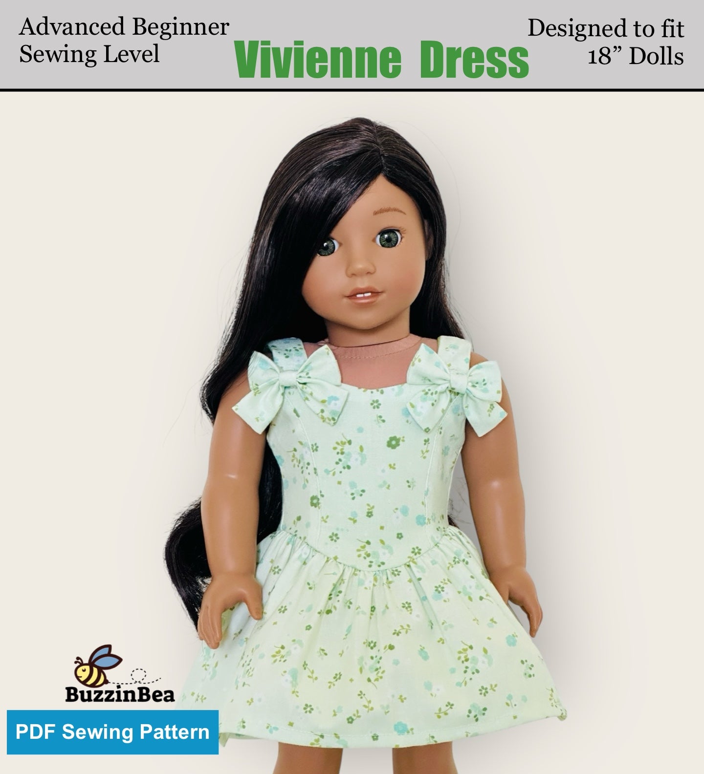 Vivienne Dress for 18-inch Dolls PDF Sewing Pattern