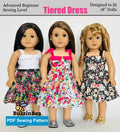 Tiered Dress for 18-inch Dolls PDF Sewing Pattern