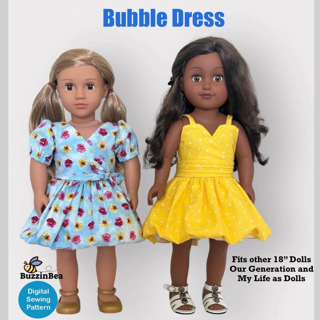 Bubble Dress for 18-inch Dolls PDF Sewing Pattern
