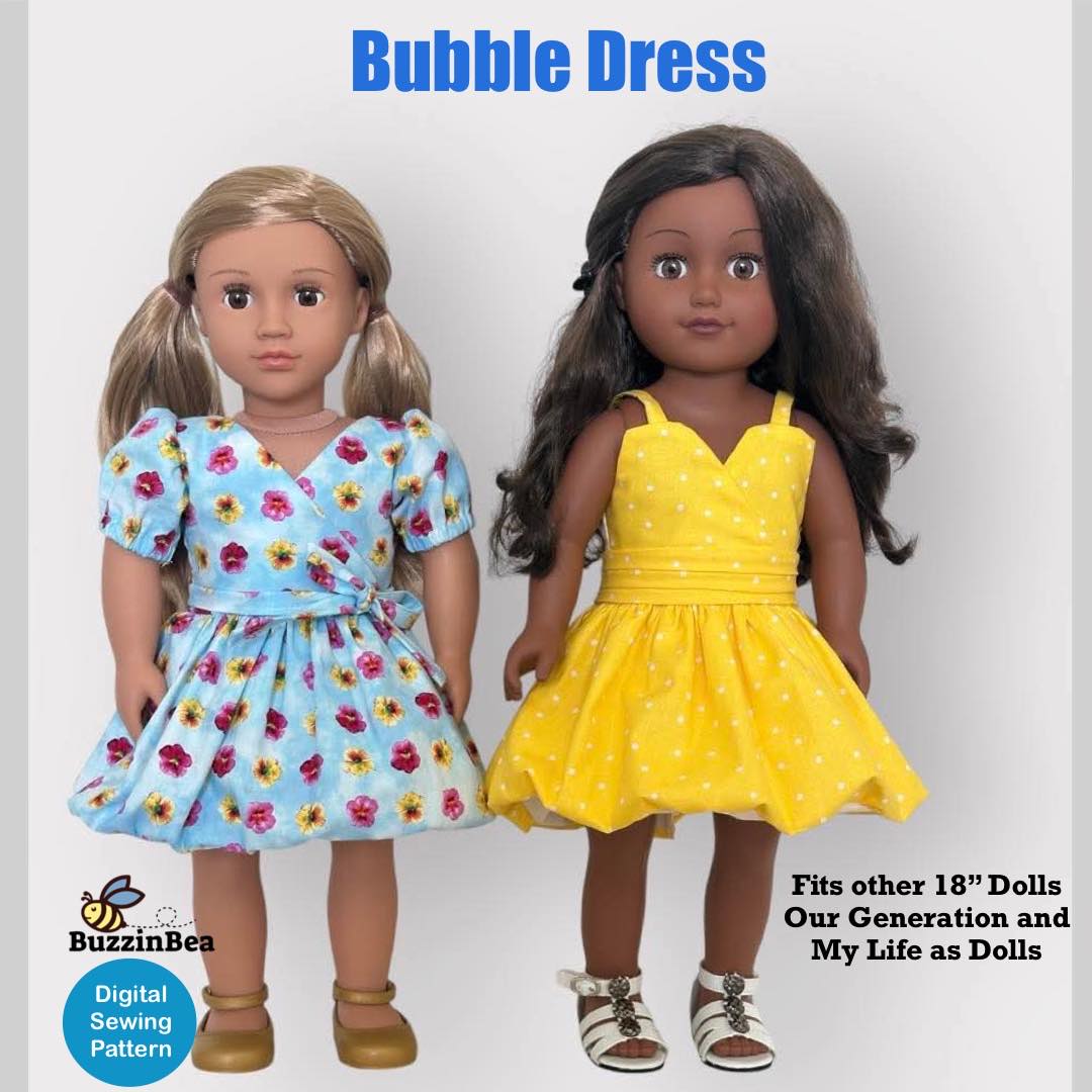 Bubble Dress for 18-inch Dolls PDF Sewing Pattern