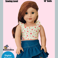 Azalea Skirt and Top 18-inch doll clothes PDF sewing pattern ...