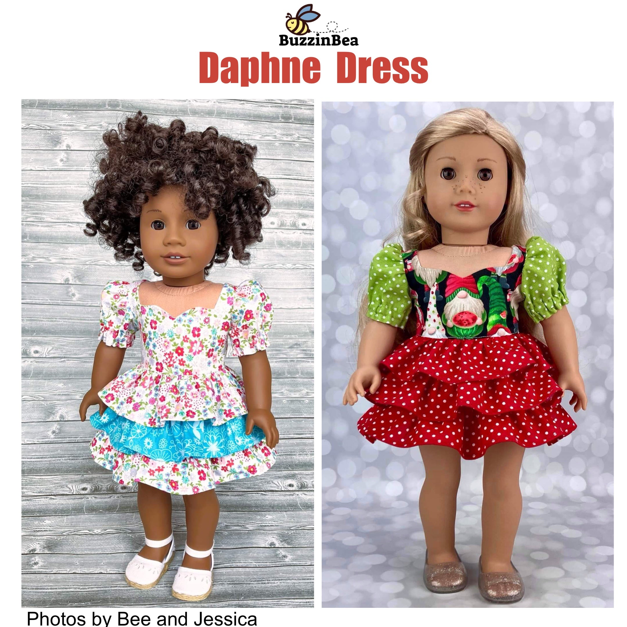 Daphne Dress for 18-inch Dolls PDF Sewing Pattern