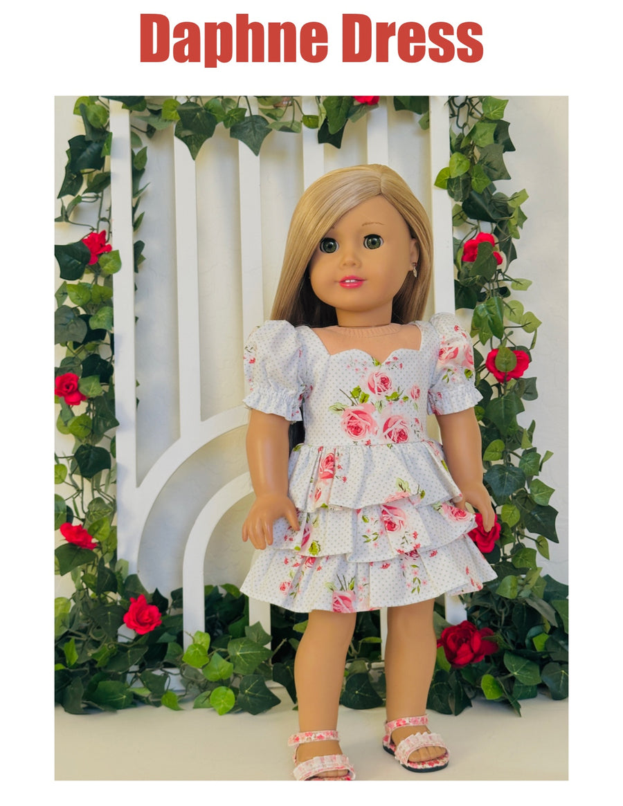 Daphne Dress for 18-inch Dolls PDF Sewing Pattern