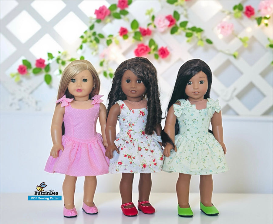Vivienne Dress for 18-inch Dolls PDF Sewing Pattern