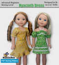 Hyacinth dress 14-inch doll clothes PDF sewing pattern