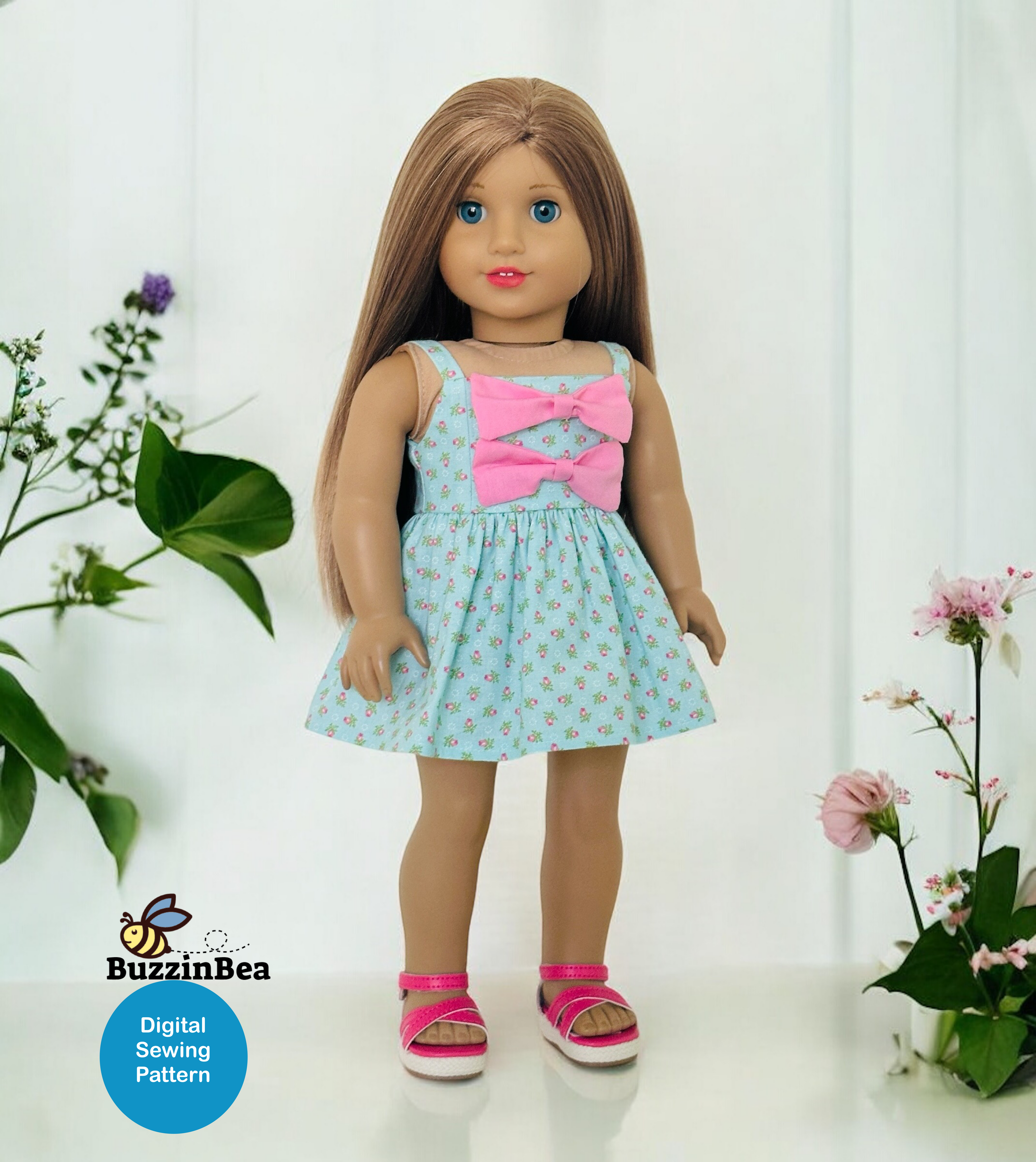 Bow Dress for 18-inch Dolls PDF Sewing Pattern