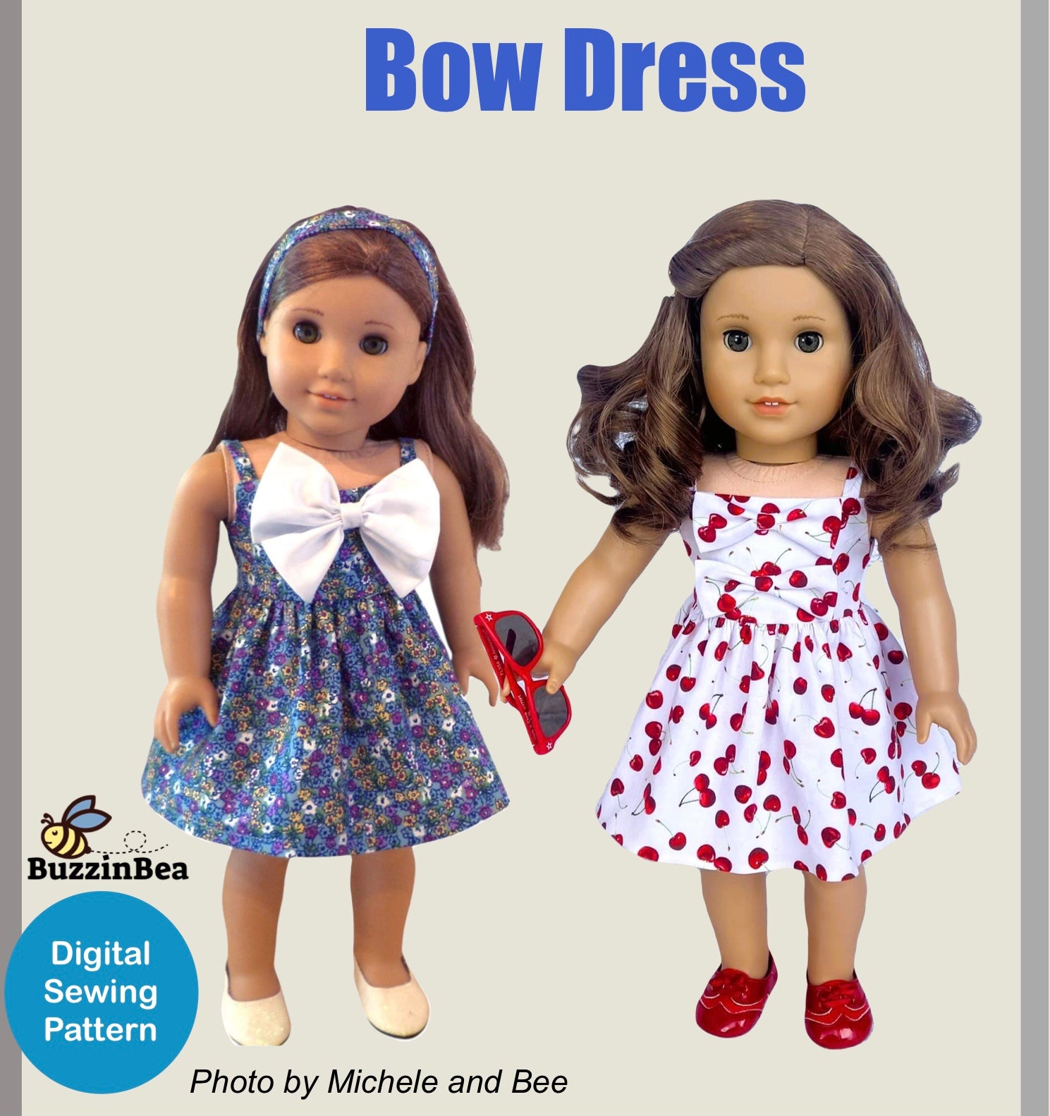 Bow Dress for 18-inch Dolls PDF Sewing Pattern