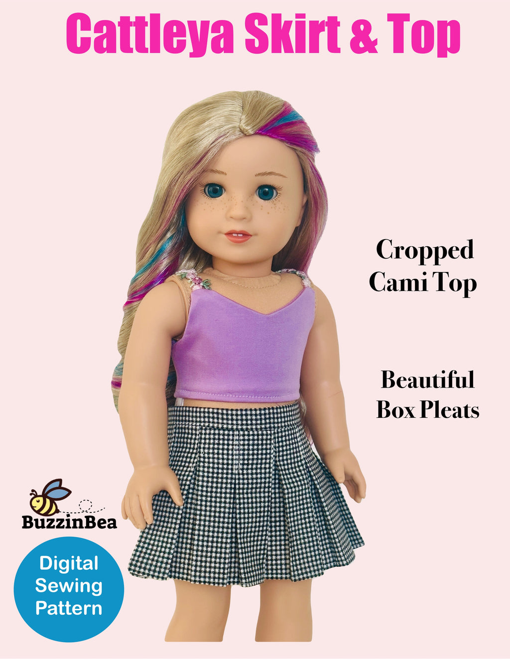 Cattleya Skirt and Top for 18-inch Dolls PDF Sewing Pattern