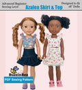 Azalea Skirt and Top for 14.5-inch Dolls PDF Sewing Pattern