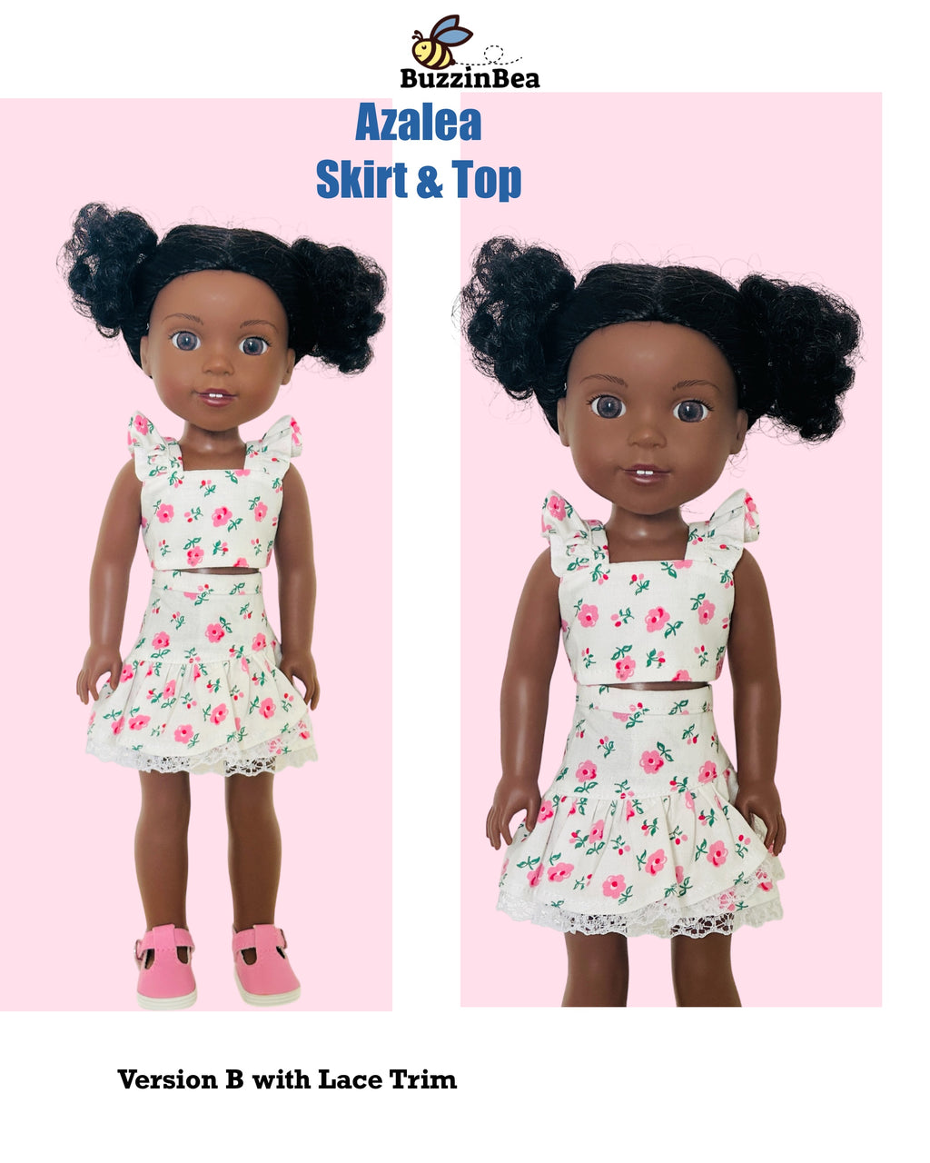 Azalea Skirt and Top for 14.5-inch Dolls PDF Sewing Pattern