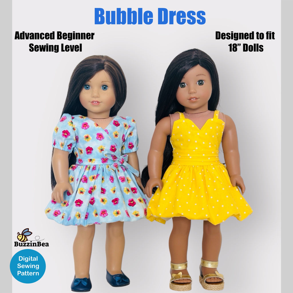 Bubble Dress for 18-inch Dolls PDF Sewing Pattern