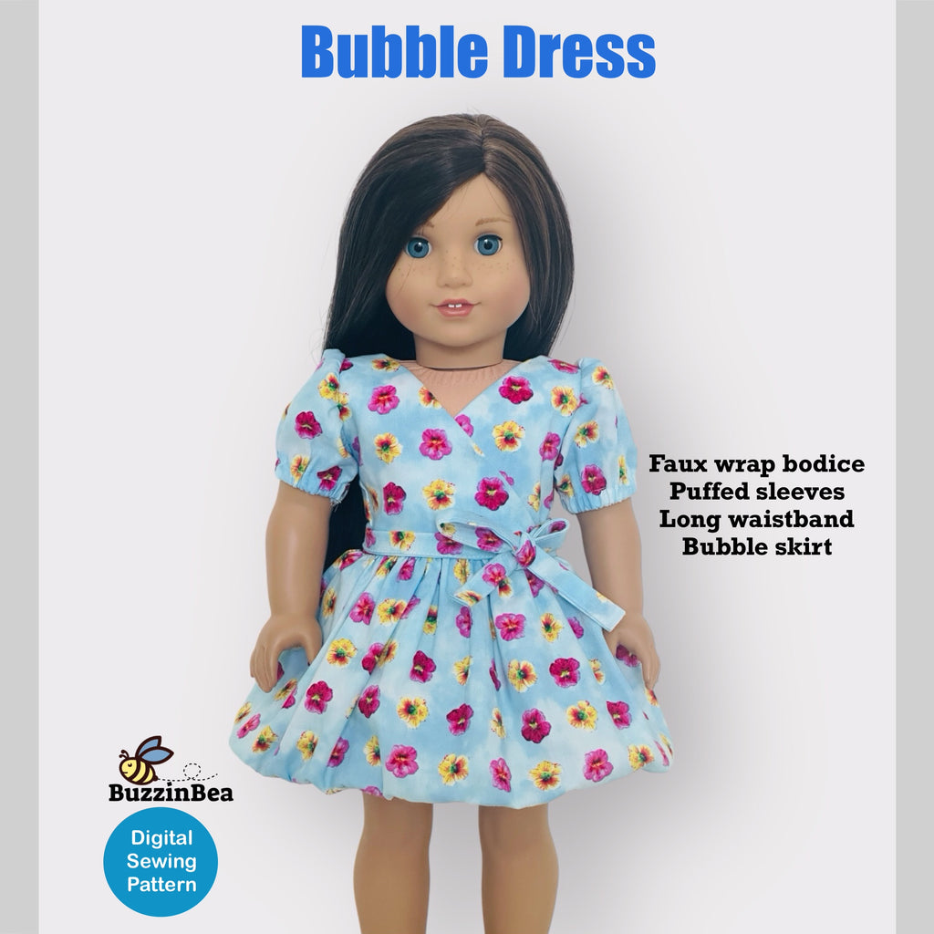 Bubble Dress for 18-inch Dolls PDF Sewing Pattern