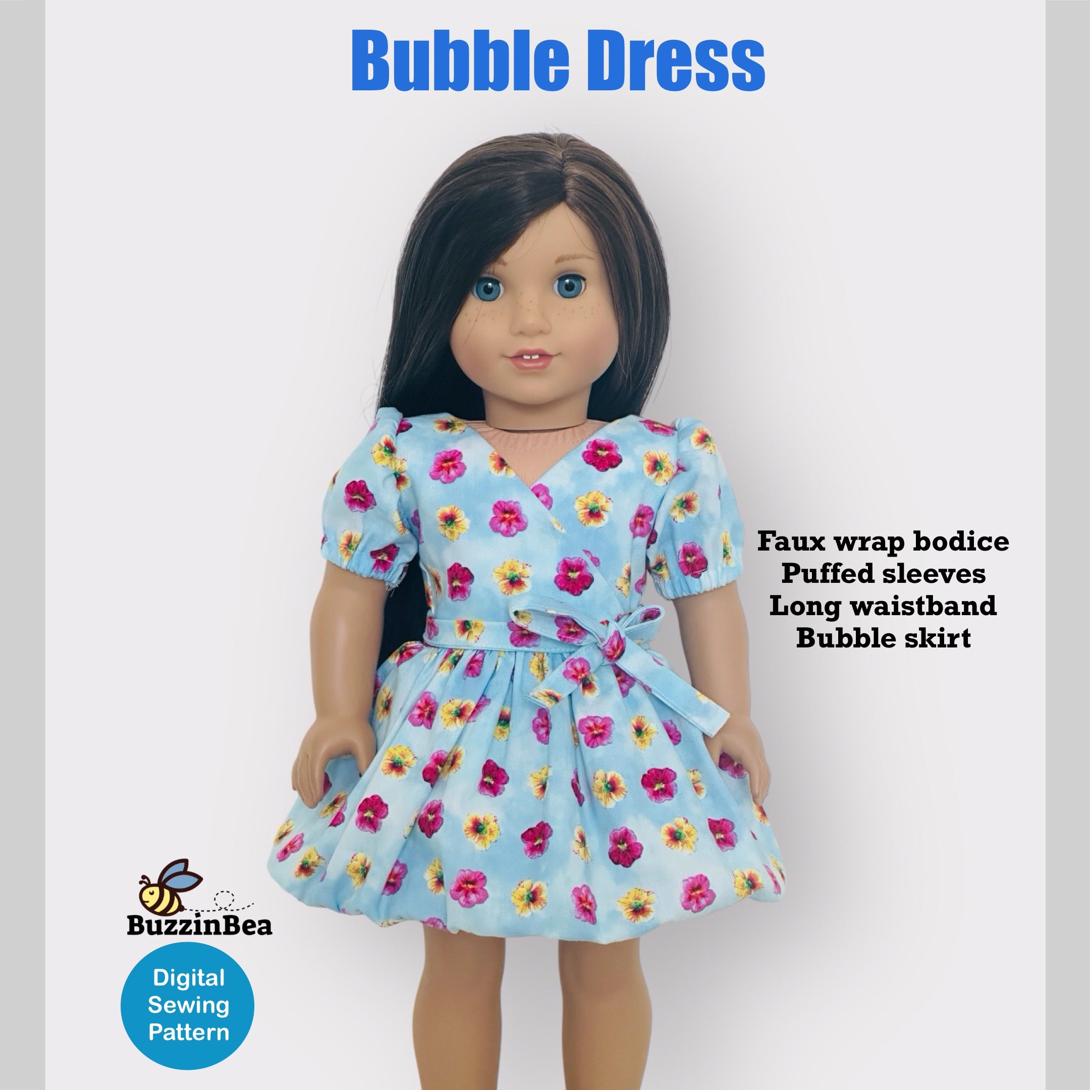 Bubble Dress for 18-inch Dolls PDF Sewing Pattern