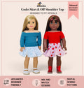 Godet Skirt and Top 18-inch doll clothes PDF sewing pattern
