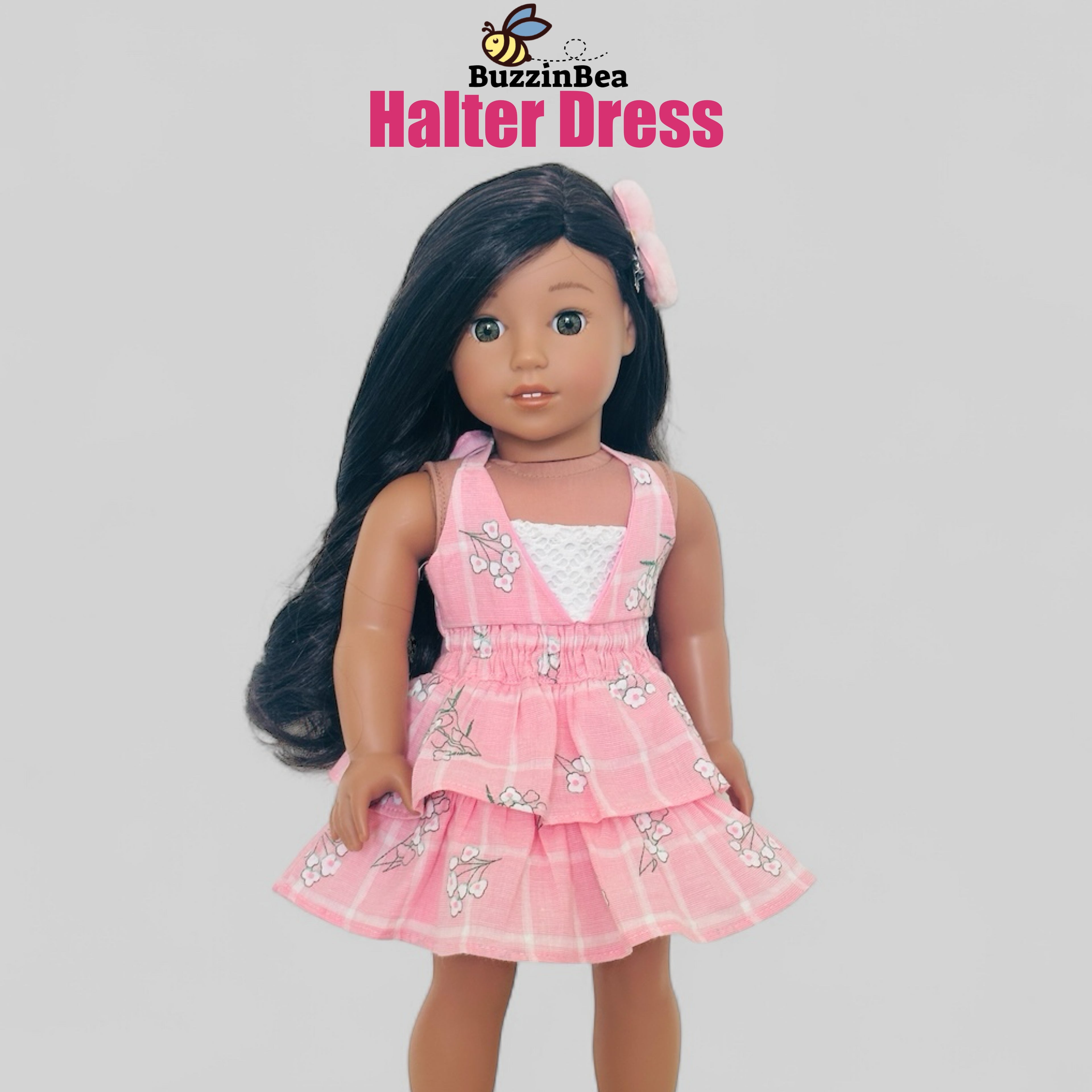 Halter Dress for 18-inch Dolls PDF Sewing Pattern