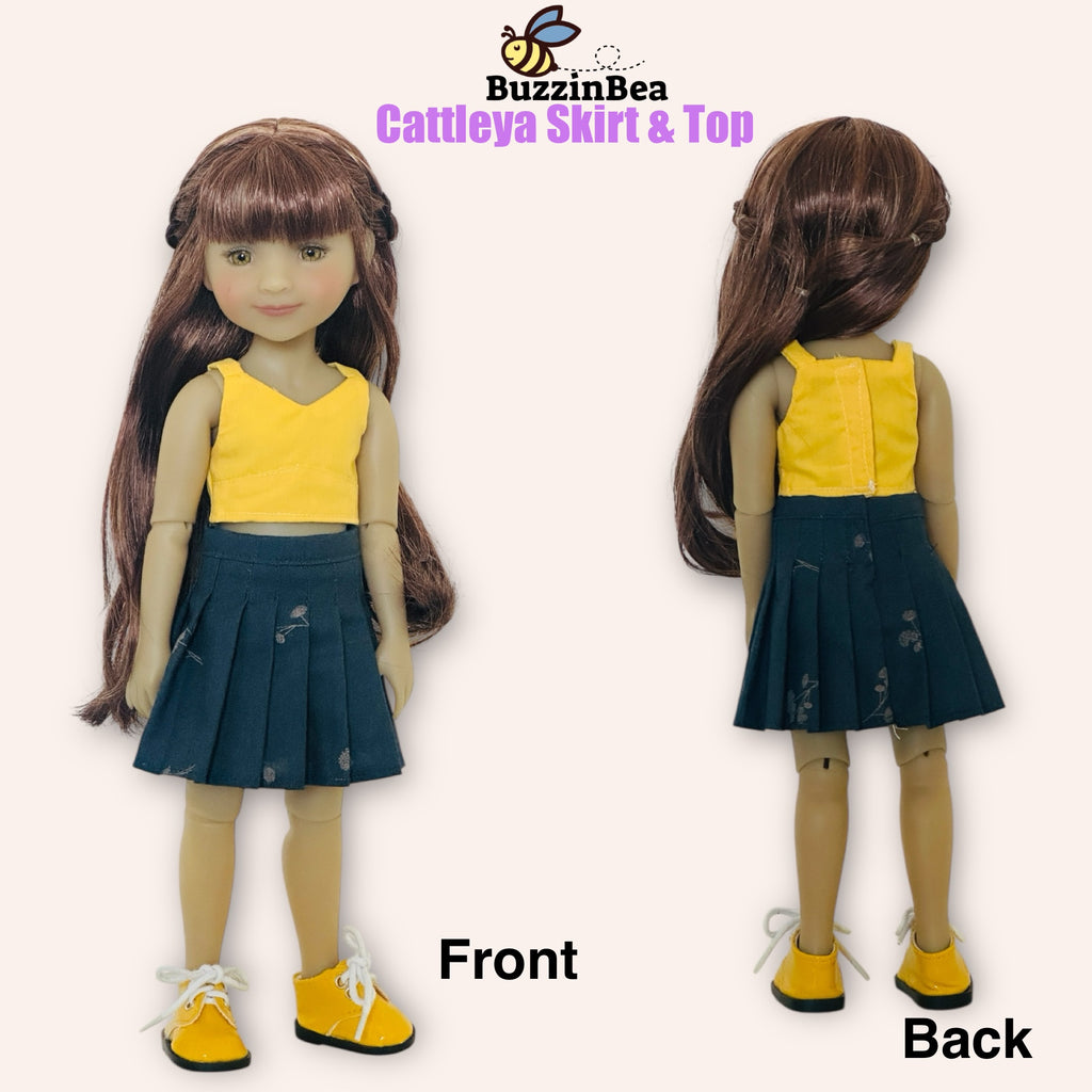 Cattleya Skirt and Top for 14-15-inch doll clothes PDF sewing pattern