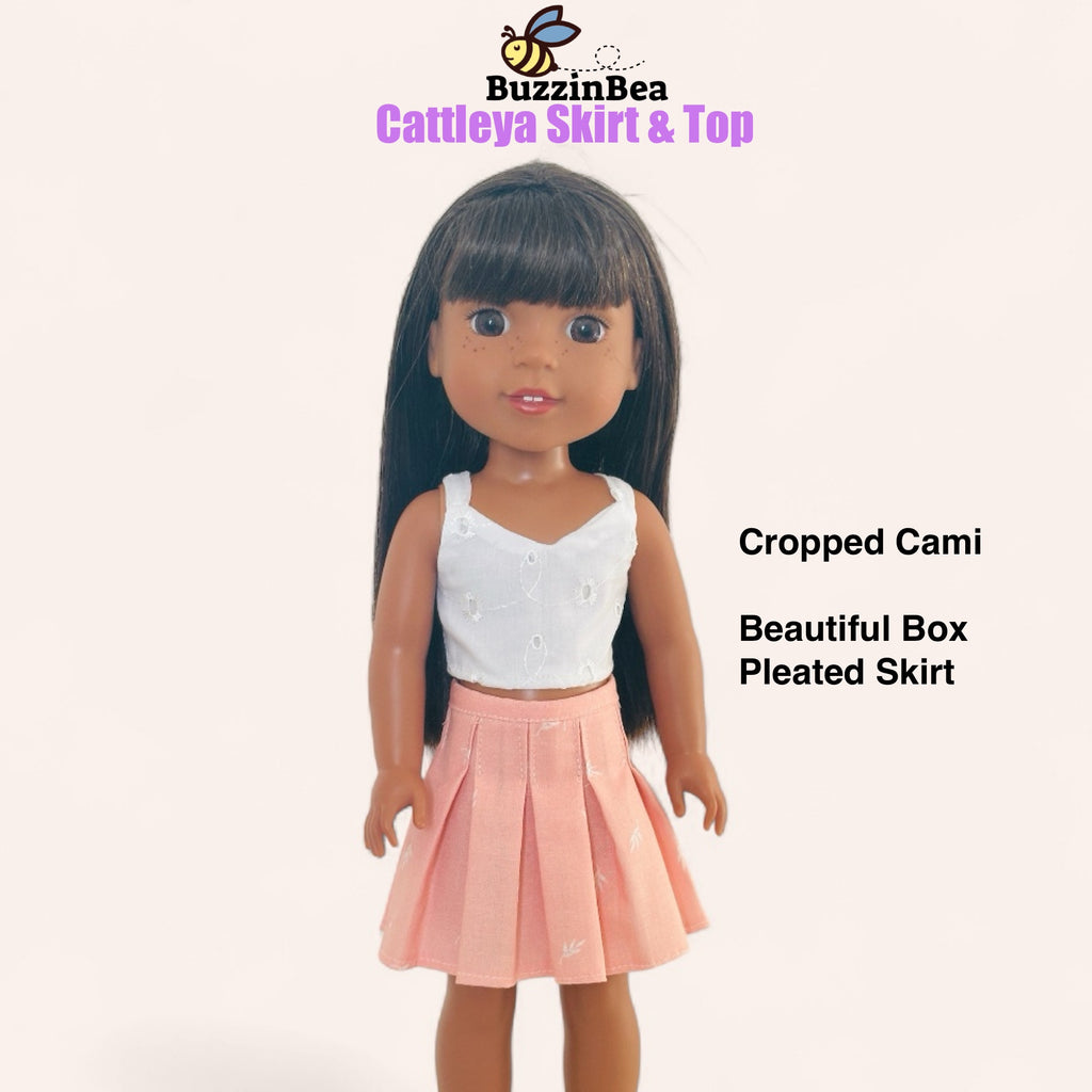 Cattleya Skirt and Top for 14-15-inch doll clothes PDF sewing pattern