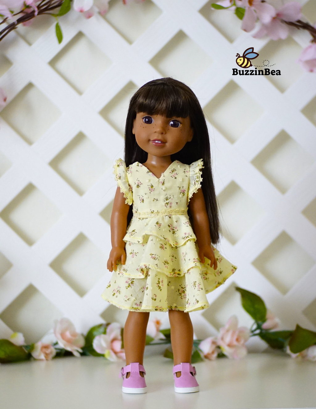 Layered Dress for 14-inch dolls clothes PDF Sewing Pattern