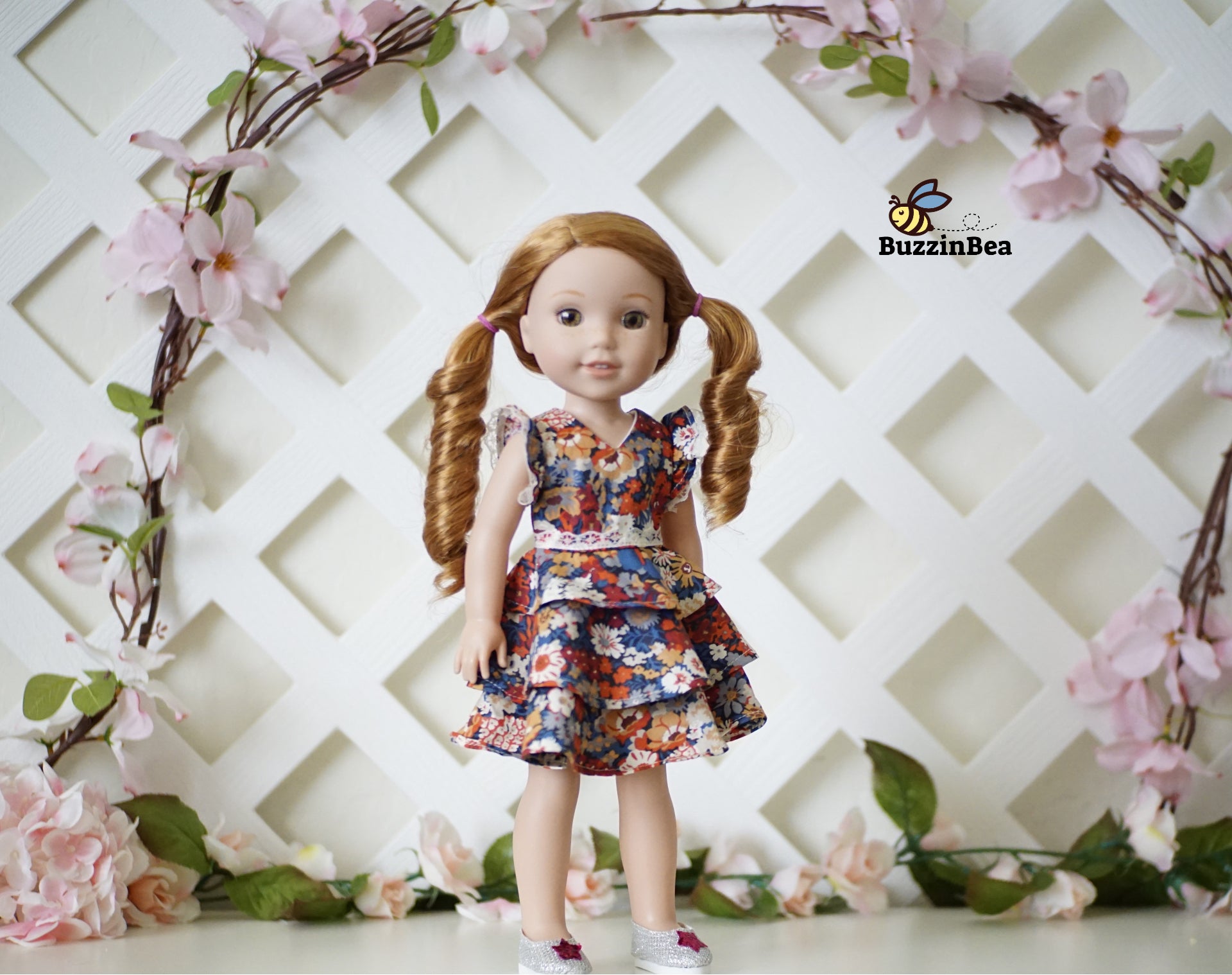 Layered Dress for 14-inch dolls clothes PDF Sewing Pattern