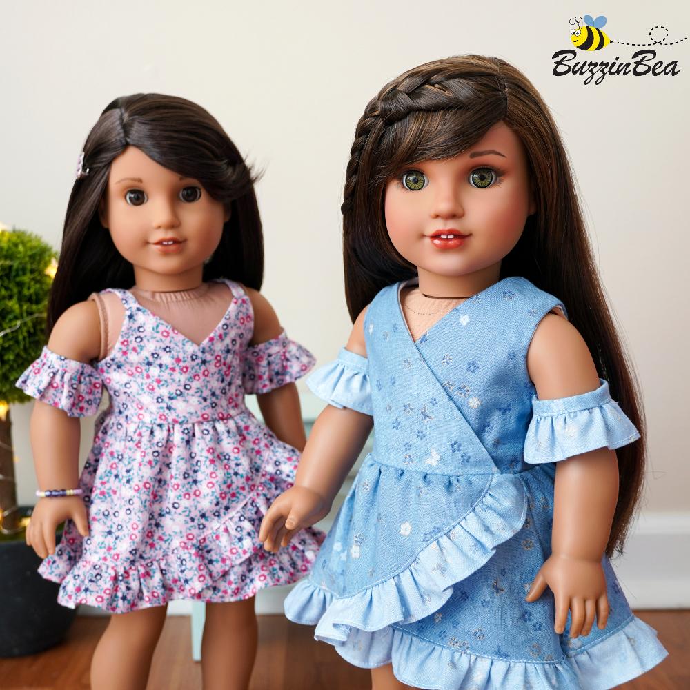 Chrysanthemum dress 18-inch Doll Clothes PDF sewing pattern