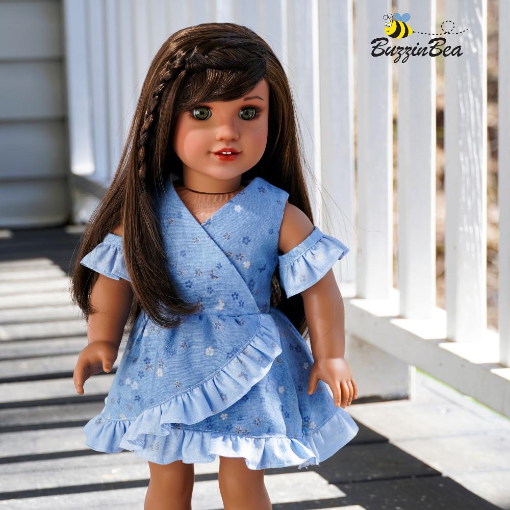 Chrysanthemum dress 18-inch Doll Clothes PDF sewing pattern