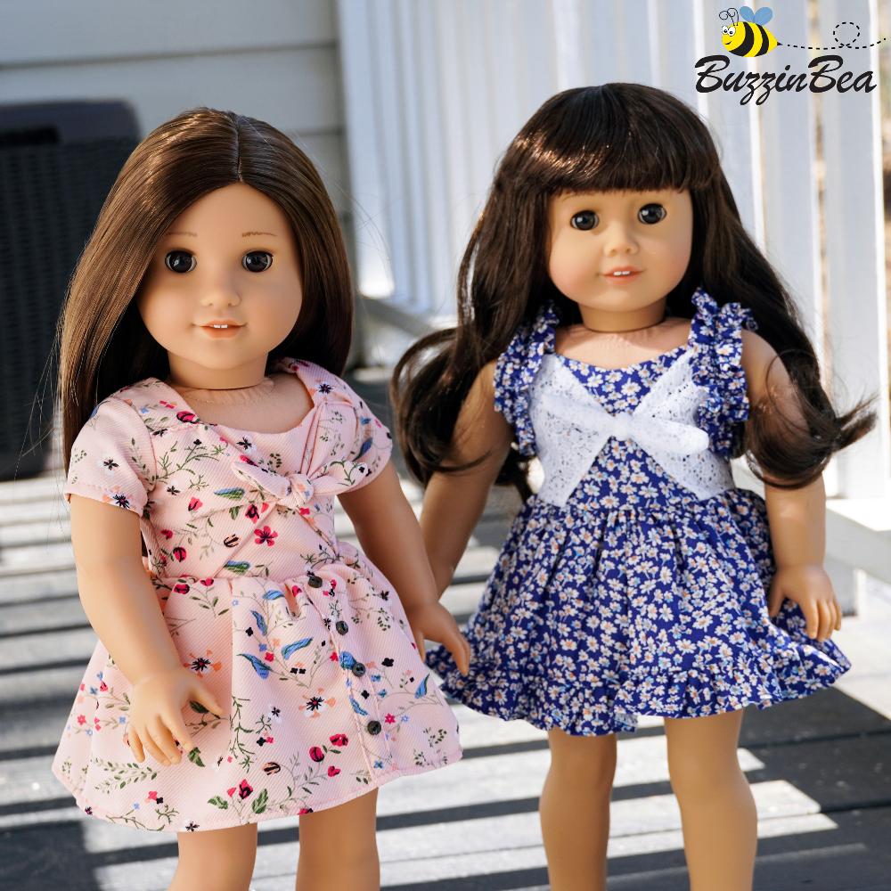 Marguerite Dress 18-inch Doll Clothes PDF Sewing Pattern