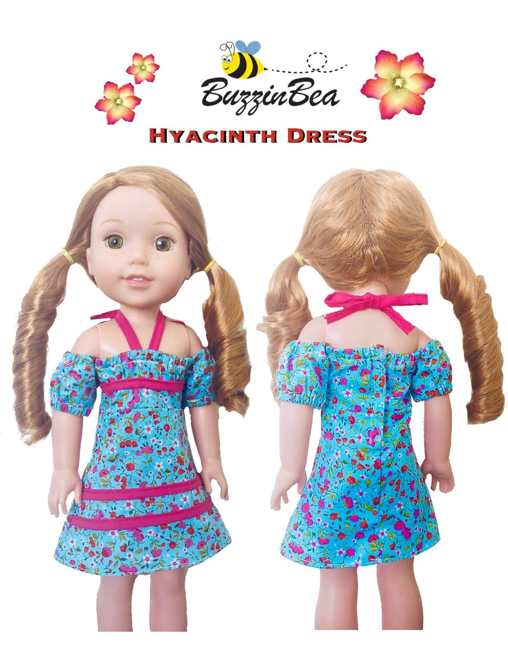 Hyacinth dress 14-inch doll clothes PDF sewing pattern