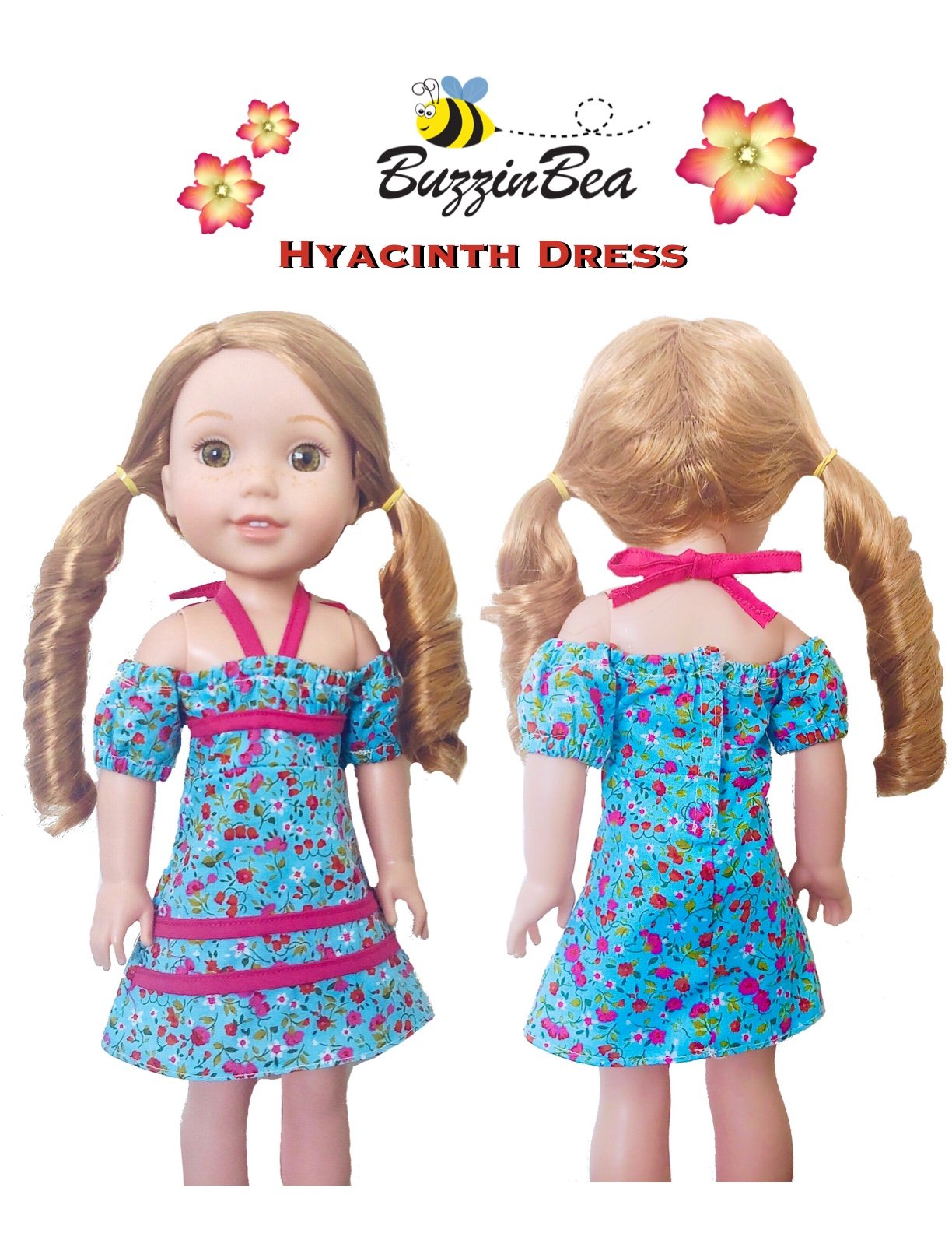 Hyacinth dress 14-inch doll clothes PDF sewing pattern