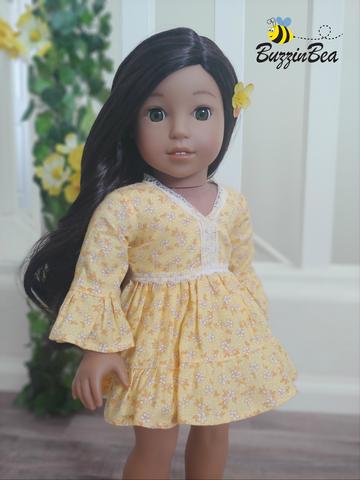 Primrose Dress 18-inch Doll Clothes PDF Sewing Pattern