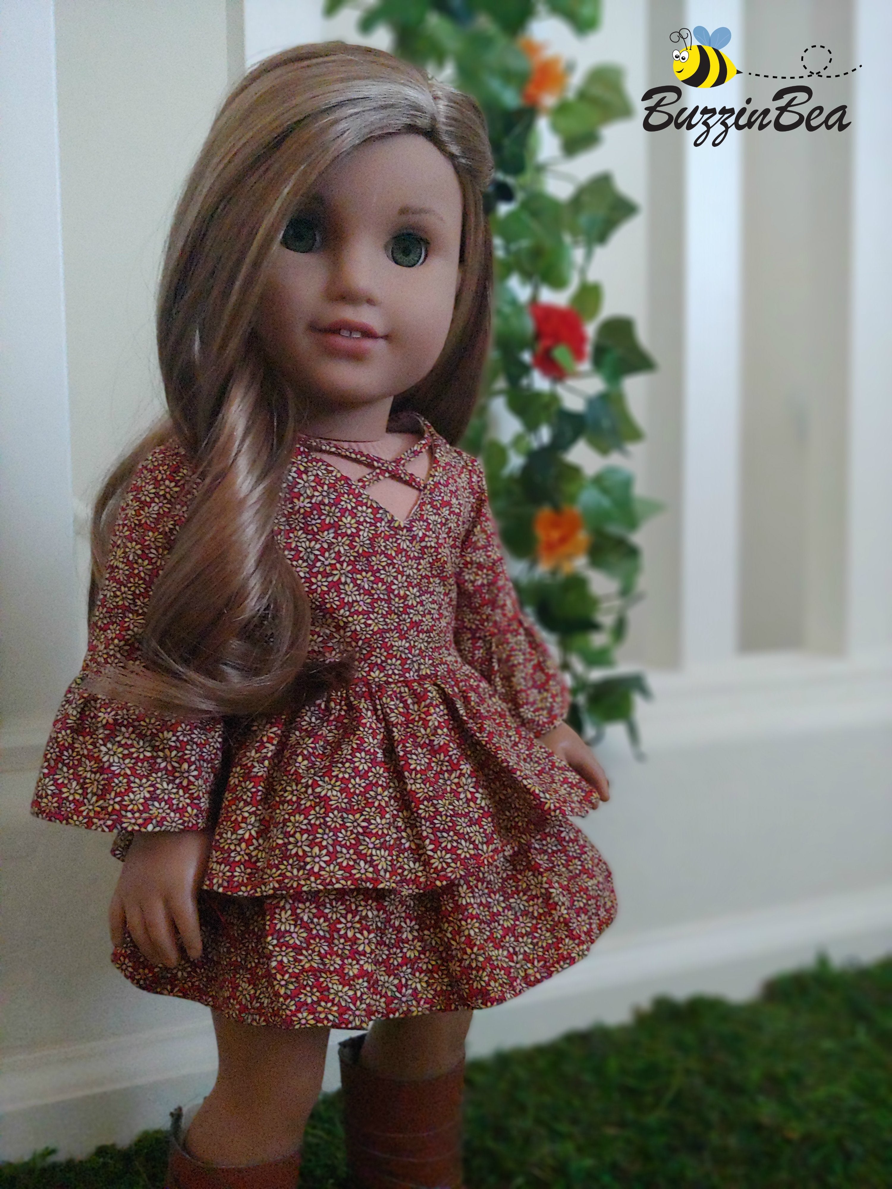 Primrose Dress 18-inch Doll Clothes PDF Sewing Pattern