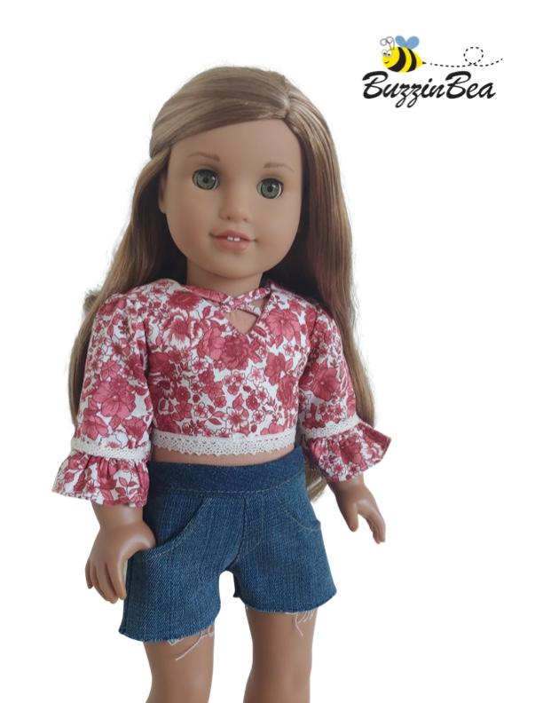 Primrose Dress 18-inch Doll Clothes PDF Sewing Pattern