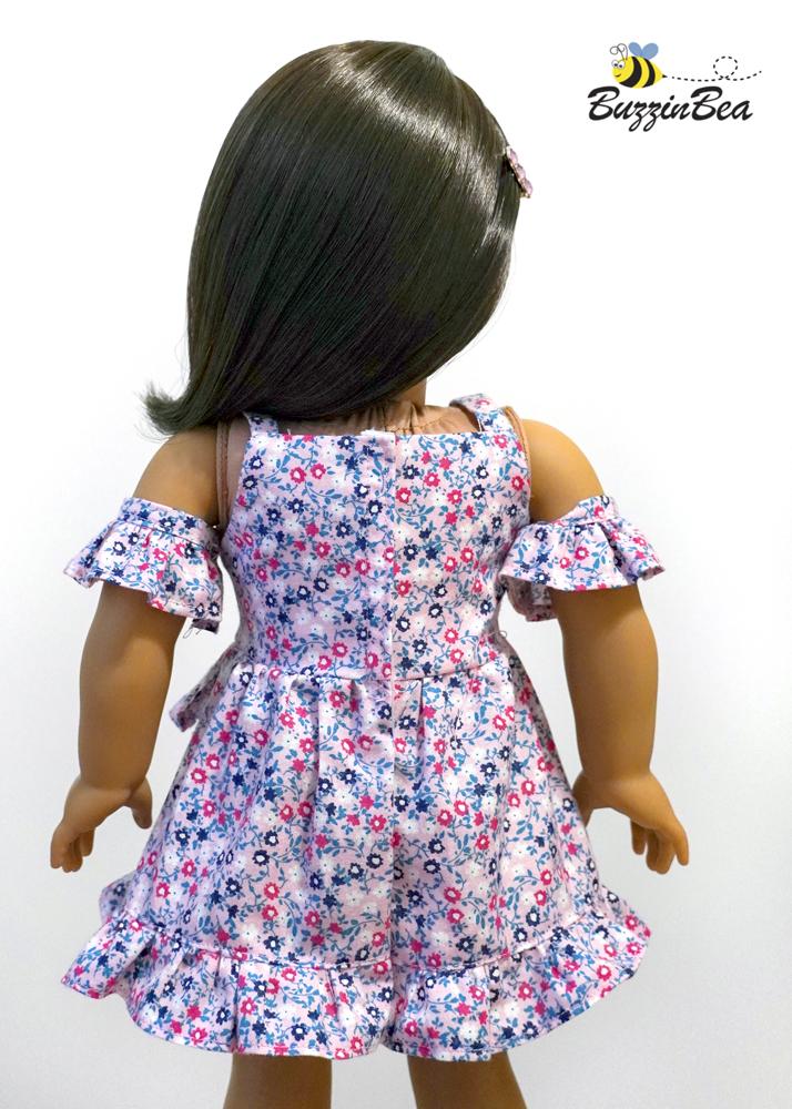Chrysanthemum dress 18-inch Doll Clothes PDF sewing pattern