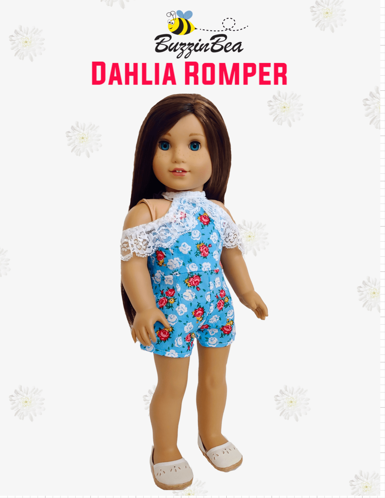 Dahlia Romper 18-inch Doll Clothes PDF Sewing Pattern