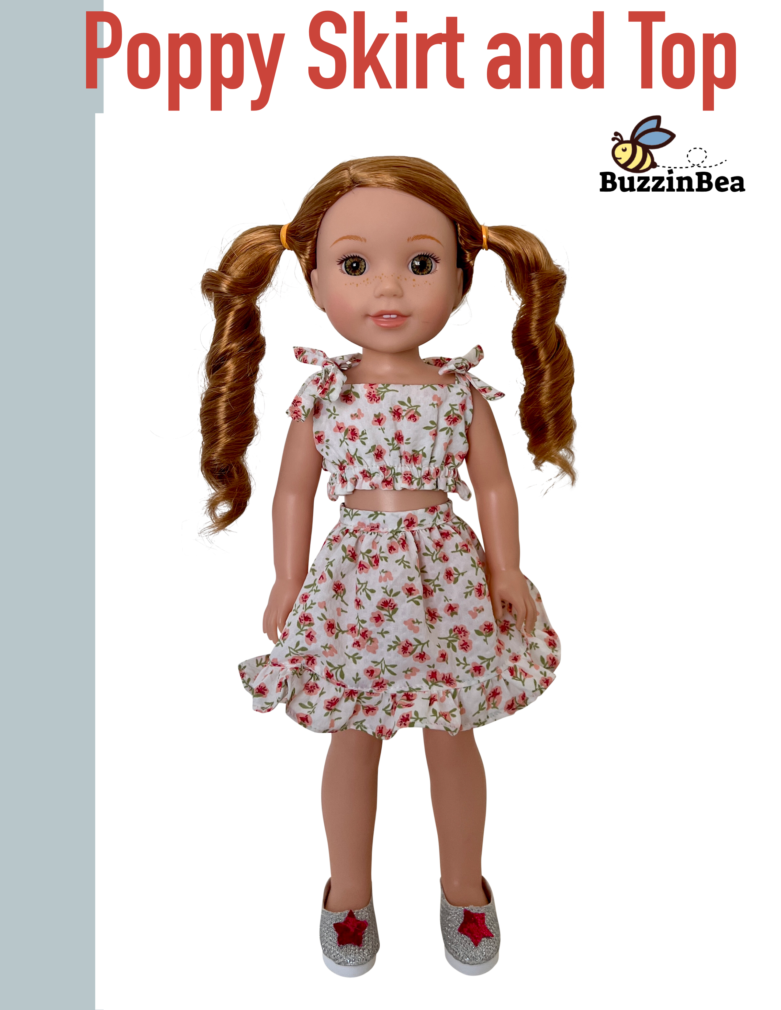Poppy Skirt and Top for 14-inch doll clothes PDF Sewing Pattern