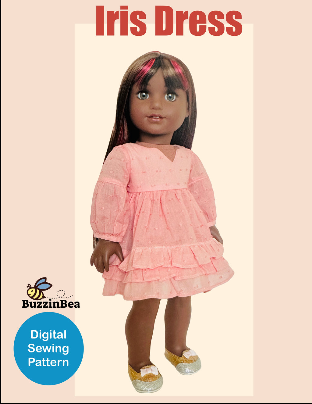 Iris Dress for 18-inch Dolls PDF Sewing Pattern
