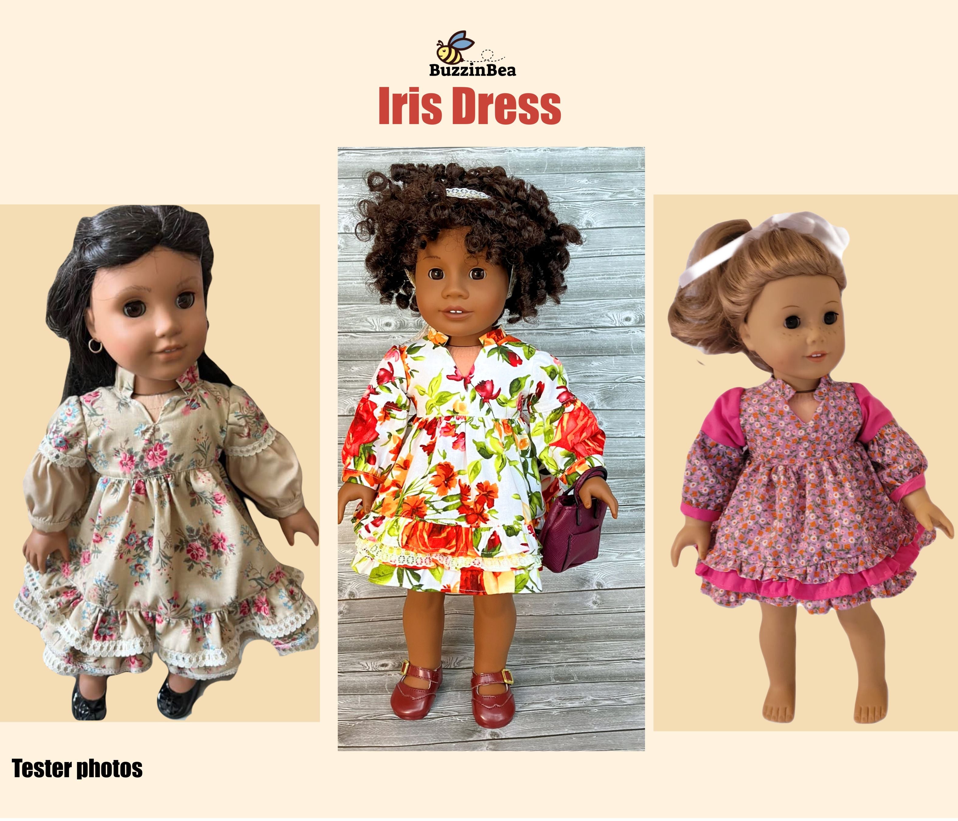 Iris Dress for 18-inch Dolls PDF Sewing Pattern