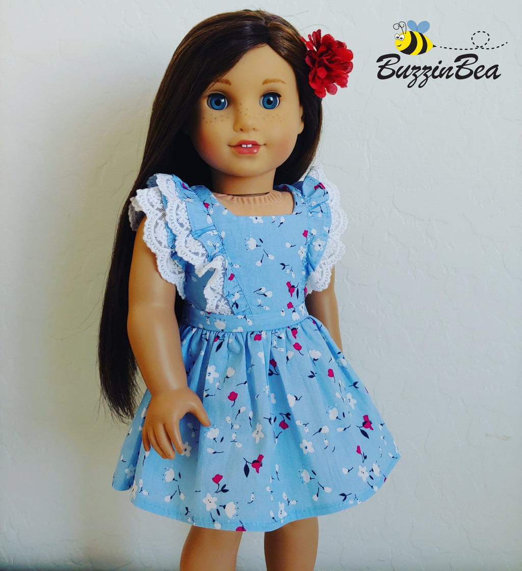 Aster dress 18-inch Doll Clothes PDF sewing pattern