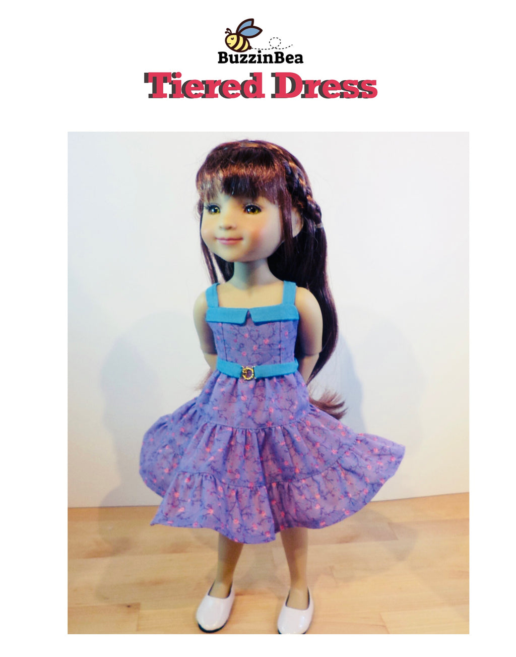 Tiered Dress 14-inch doll clothes PDF sewing pattern