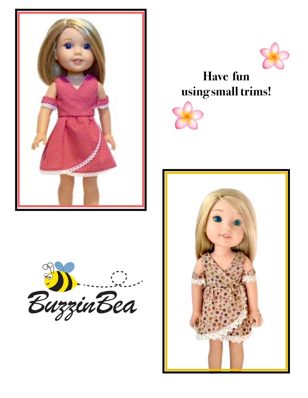 Chrysanthemum dress  14-inch doll clothes PDF sewing pattern
