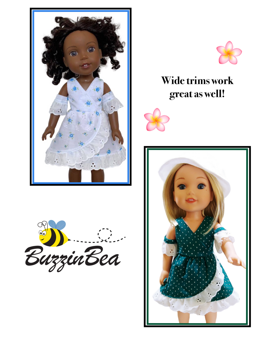 Chrysanthemum dress  14-inch doll clothes PDF sewing pattern