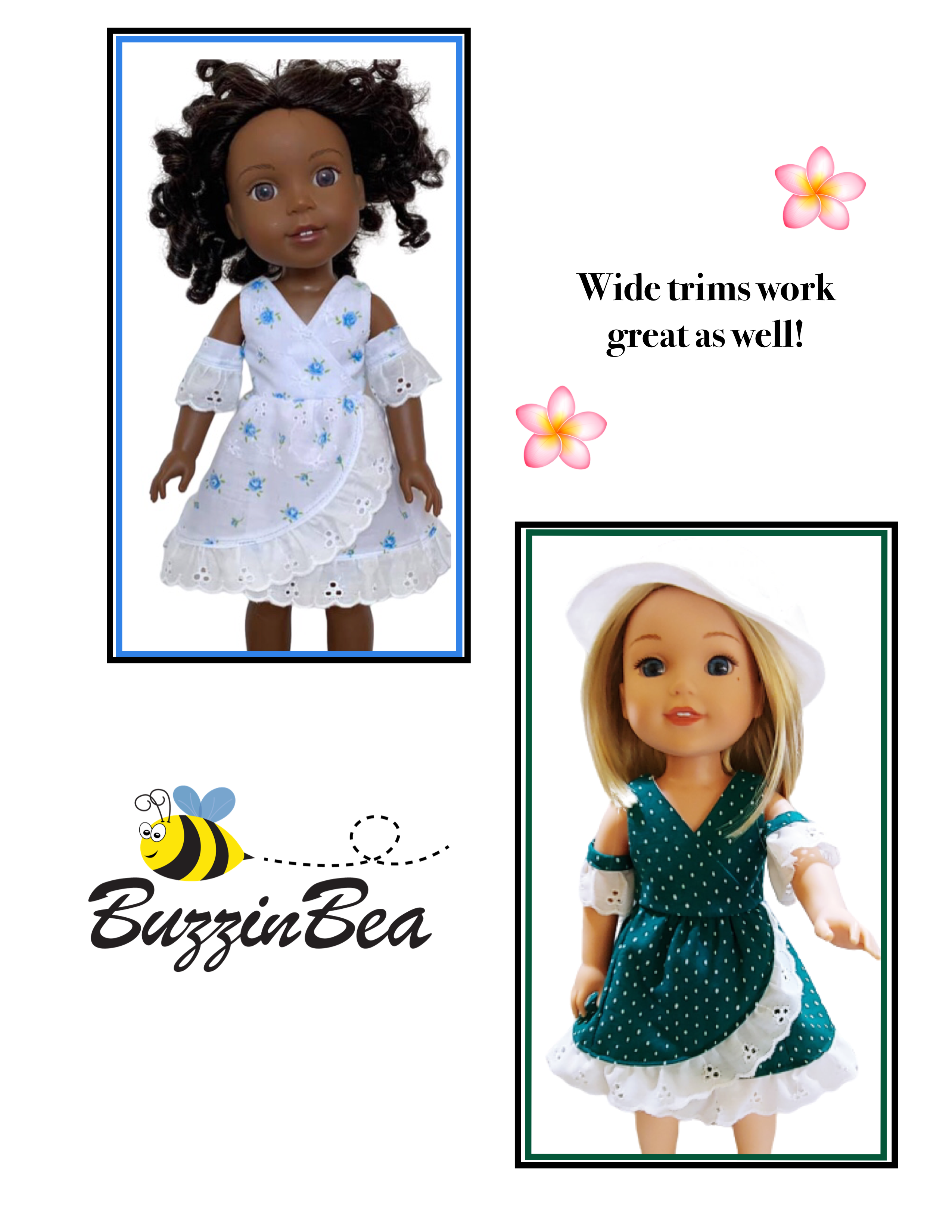 Chrysanthemum dress  14-inch doll clothes PDF sewing pattern