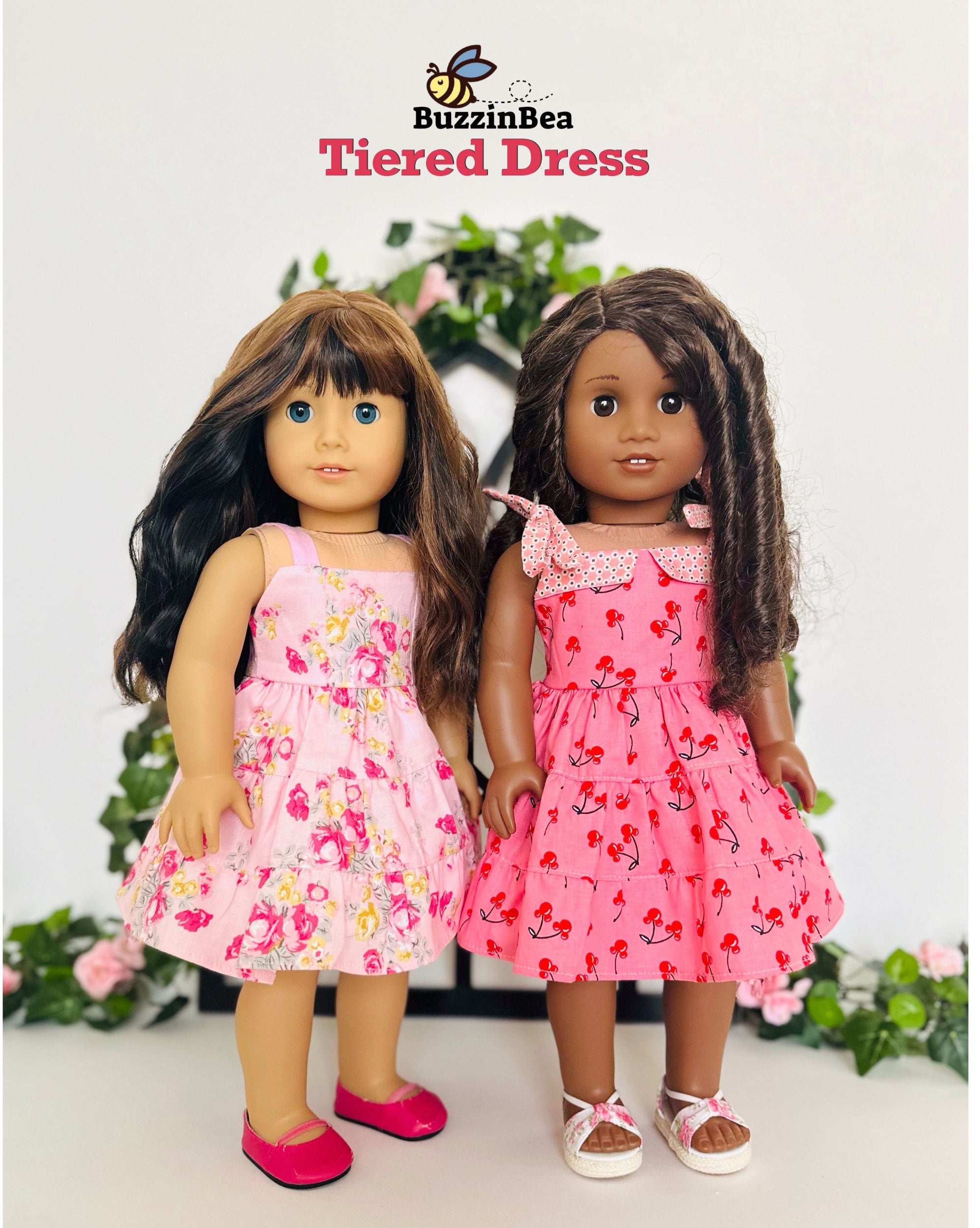 Tiered Dress for 18-inch Dolls PDF Sewing Pattern