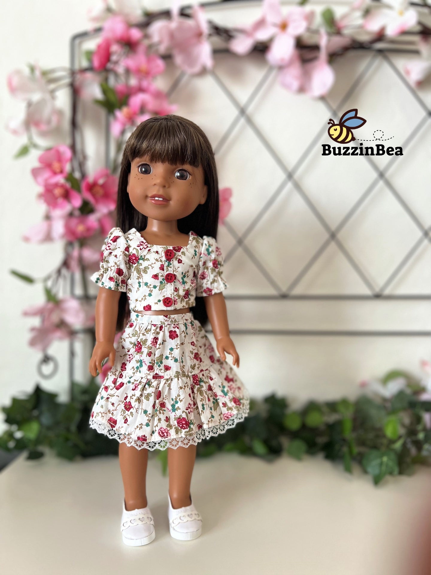 Nymphea Skirt and Top - 14-inch doll clothes PDF sewing pattern