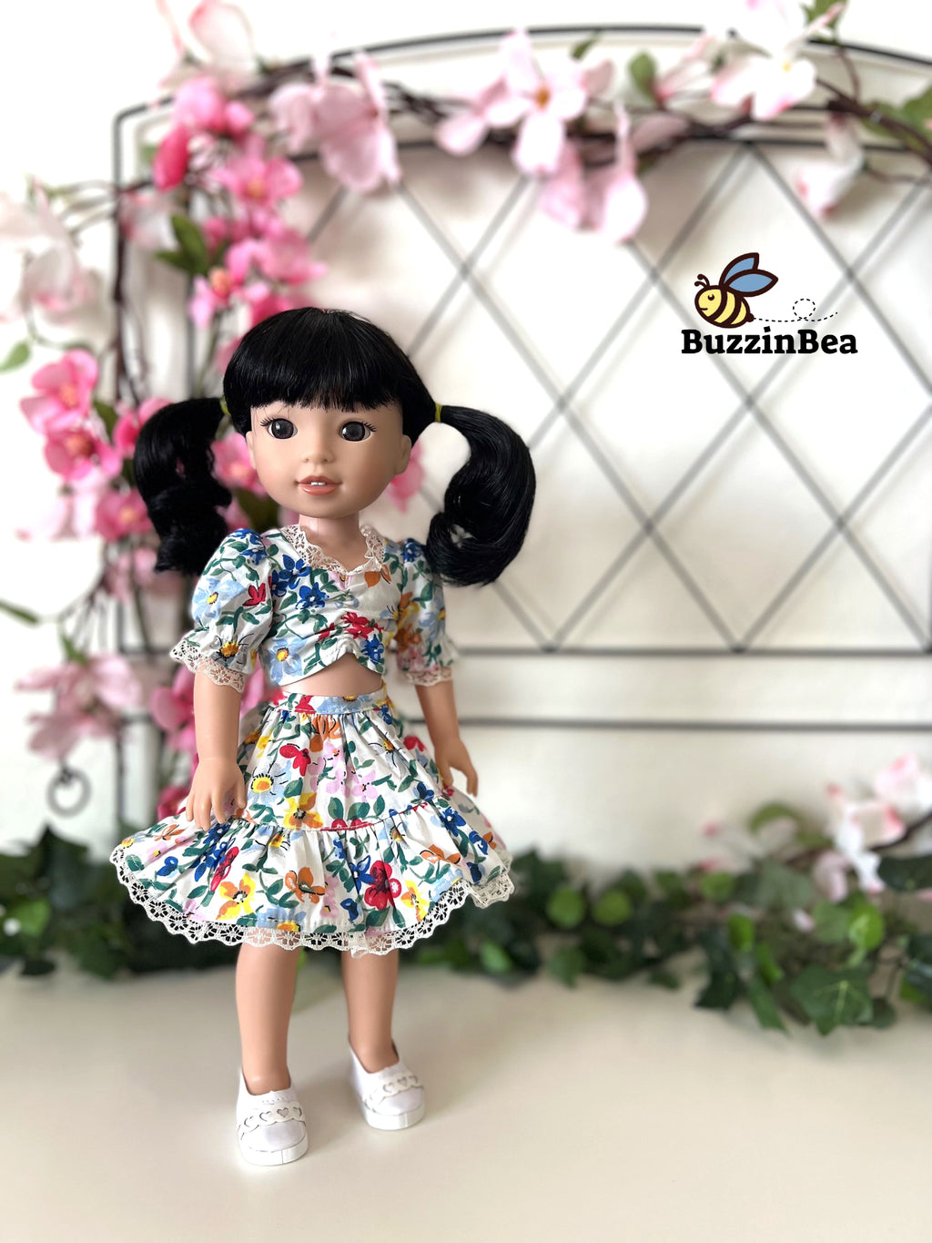 Nymphea Skirt and Top - 14-inch doll clothes PDF sewing pattern