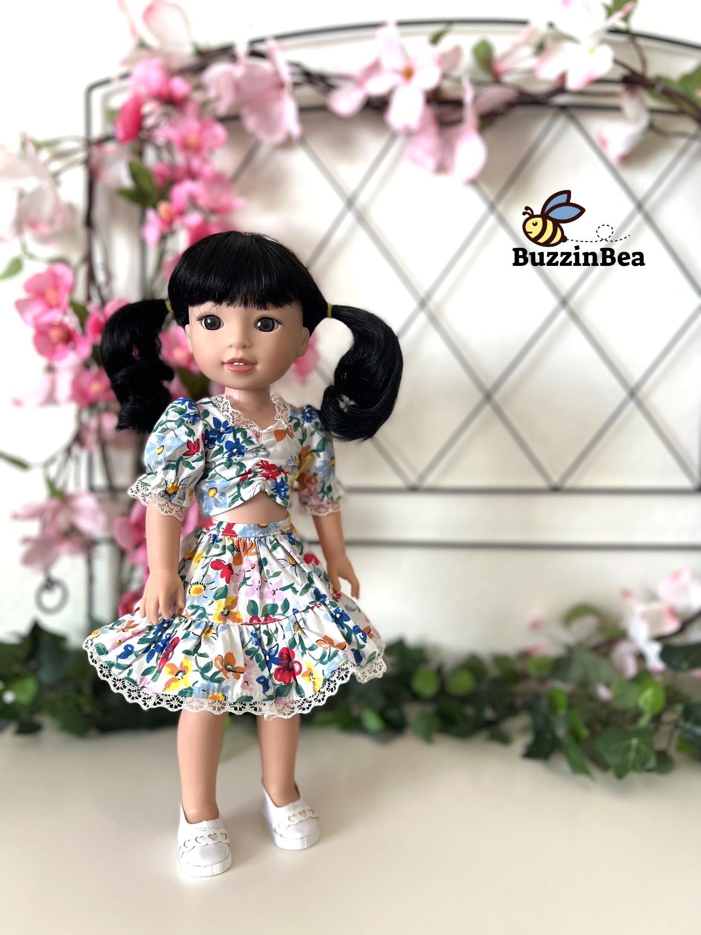 Nymphea Skirt and Top - 14-inch doll clothes PDF sewing pattern